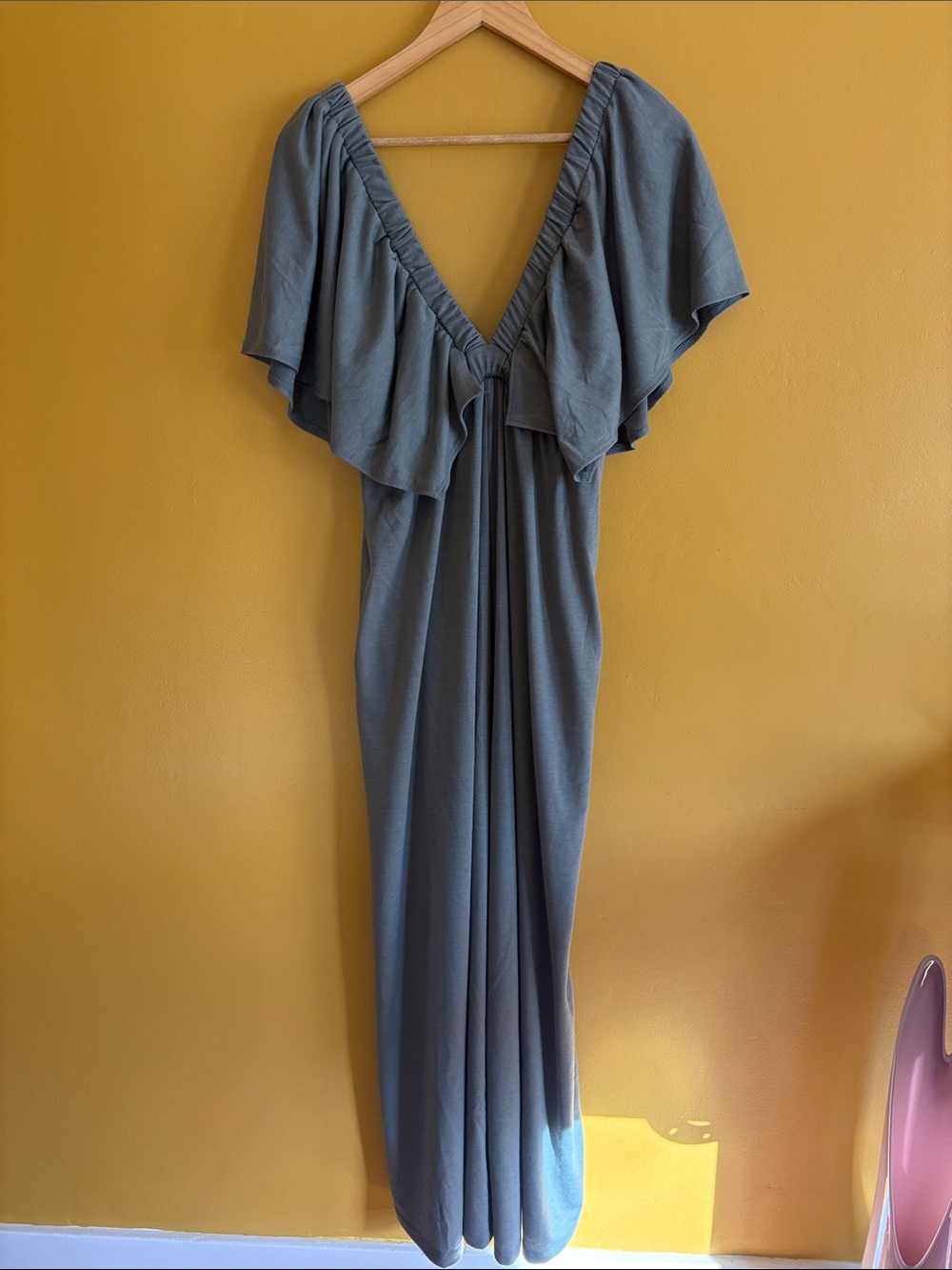 Three Birds Nest V-Neck Ruffle Jumpsuit NWT